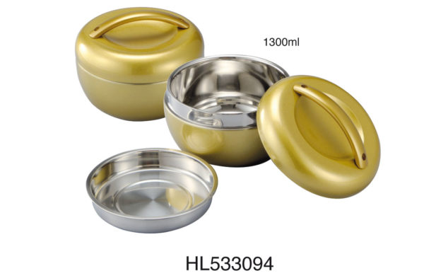 Gold Stainless Steel Food Container 1300ml