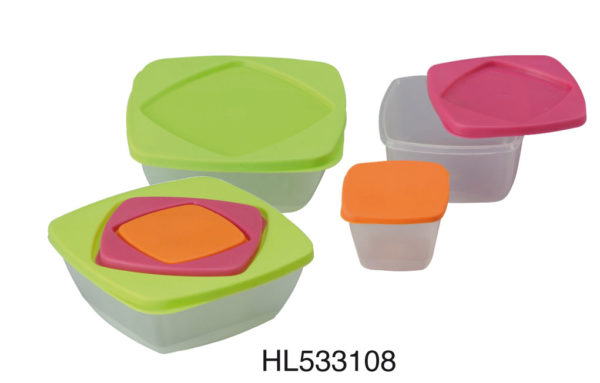 Square 3pcs Food Storage Container