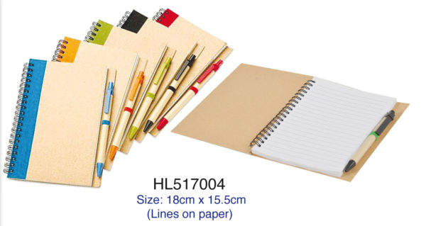 Color Line Eco Notepad & Pen