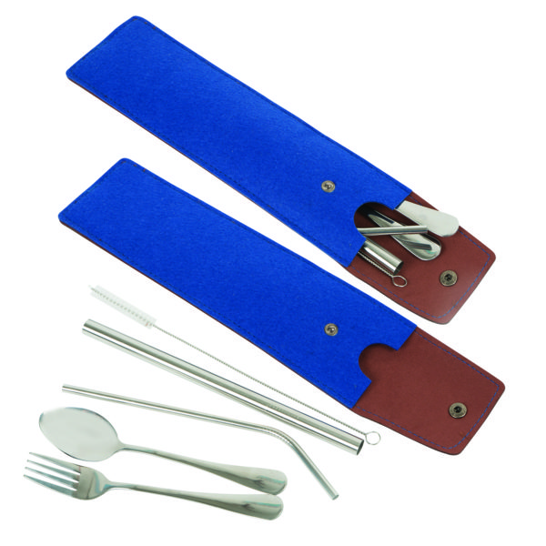 STAINLESS STEEL STRAW + CUTLERY SET HS-121 - Image 4