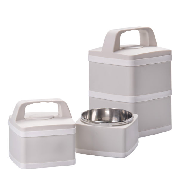 2 TIER STAINLESS STEEL LUNCH BOX HS-119 - Image 4